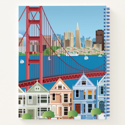 San Francisco, CA | De stad van de baai Notitieboek (Achterkant)