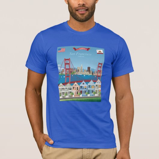 San Francisco, CA | De stad van de baai T-shirt (Voorkant)