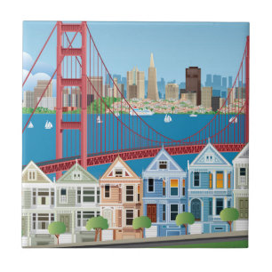San Francisco, CA   De stad van de baai Tegeltje
