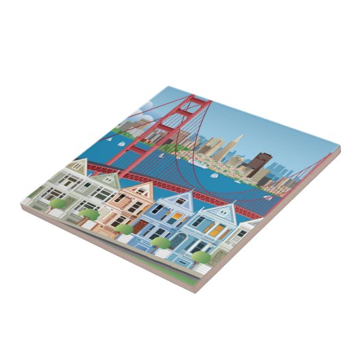 San Francisco, CA | De stad van de baai Tegeltje (Zijkant)
