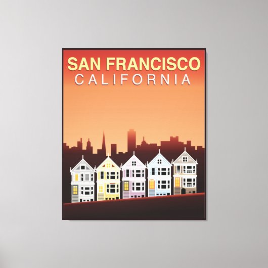 San Francisco, CA | Gedekte dames Canvas Afdruk (Voorkant)