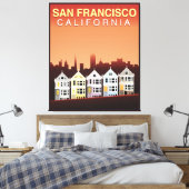 San Francisco, CA | Gedekte dames Canvas Afdruk (Insitu (Slaapkamer))