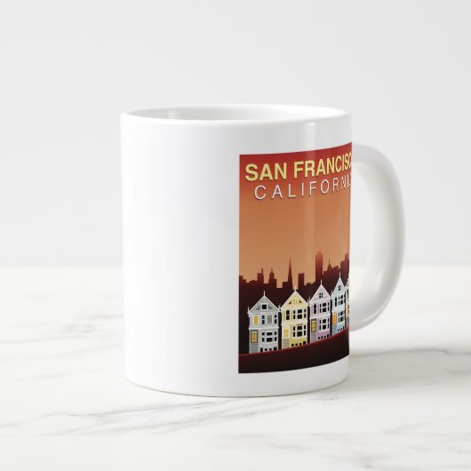 San Francisco, CA | Gedekte dames Grote Koffiekop (Voorkant rechts)