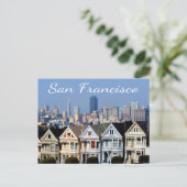 San Francisco CA Gedekte Dames Skyline Staten Briefkaart (Staand voorkant)