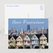 San Francisco CA Gedekte Dames Skyline Staten Briefkaart (Voorkant / Achterkant)
