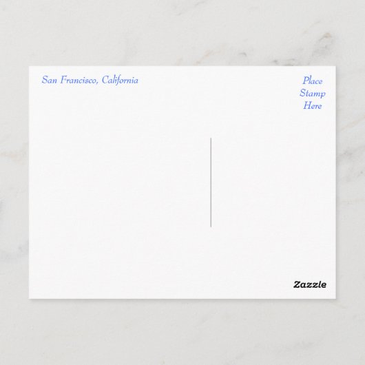 San Francisco CA Gedekte Dames Skyline Staten Briefkaart (Achterkant)