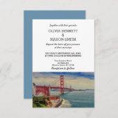 San Francisco CA Golden Gate Br Wedding Uitnodigin Kaart (Voorkant / Achterkant)