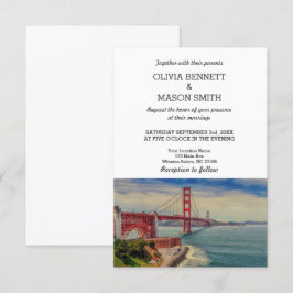 San Francisco CA Golden Gate Br Wedding Uitnodigin Kaart