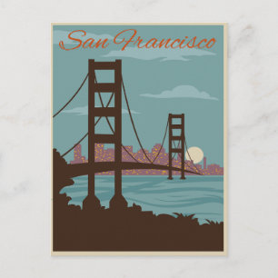 San Francisco, CA - Golden Gate Bridge Briefkaart