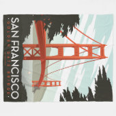 San Francisco, CA - Golden Gate Bridge Fleece Deken (Voorkant (Horizontaal))