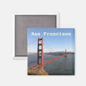 San Francisco CA, Golden Gate Bridge fridge magnet (Voorkant / Achterkant)