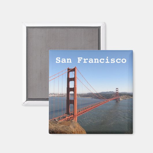 San Francisco CA, Golden Gate Bridge fridge magnet (Voorkant / Achterkant)