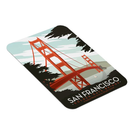 San Francisco, CA - Golden Gate Bridge Magneet (Rechterzijde)