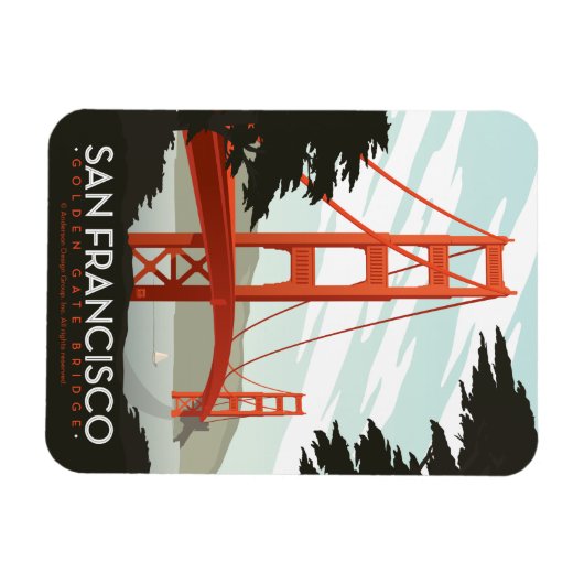San Francisco, CA - Golden Gate Bridge Magneet (Horizontaal)