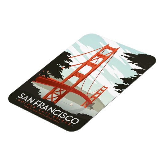 San Francisco, CA - Golden Gate Bridge Magneet (Linkerzijde)