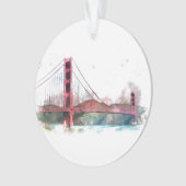 San Francisco, CA - Golden Gate Bridge Ornament (voorkant)