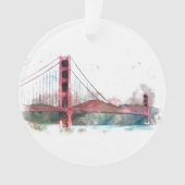 San Francisco, CA - Golden Gate Bridge Ornament (voorkant)