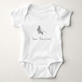 San Francisco CA Golden Gate Bridge Romper (Voorkant)