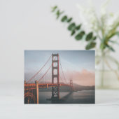 San Francisco CA Golden Gate Bridge Sunset Foto Briefkaart (Staand voorkant)