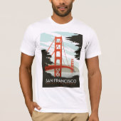 San Francisco, CA - Golden Gate Bridge T-shirt (Voorkant)
