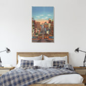 San Francisco, CA - Kabelauto's omhoog Canvas Afdruk (Insitu (Slaapkamer))