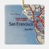 San Francisco CA  Map Keramisch Ornament (Voorkant)