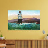 San Francisco, CA Mile Rock Light House Canvas Afdruk (Insitu (Woonkamer))