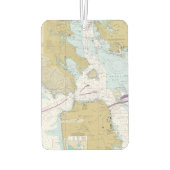 San Francisco CA Nautical Chart Monogram Luchtverfrisser (Achterkant)