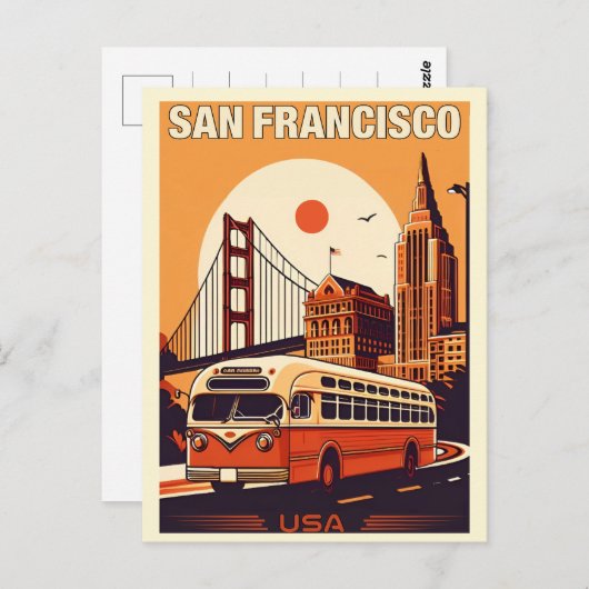  San Francisco, CA oude bus op weg geschenken Briefkaart (Voorkant / Achterkant)