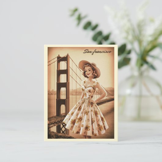  San Francisco, CA oude bus op weg geschenken Briefkaart (Staand voorkant)