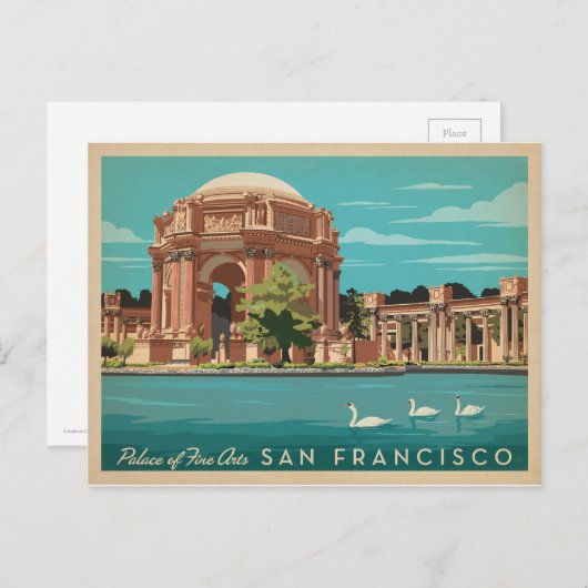 San Francisco, CA - Palace of Fine Arts Briefkaart (Voorkant / Achterkant)