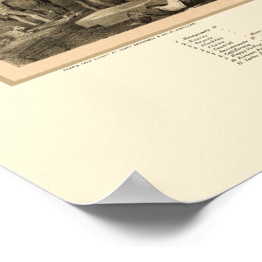 San Francisco, CA Panoramic Map - 1851 Poster (Hoek)