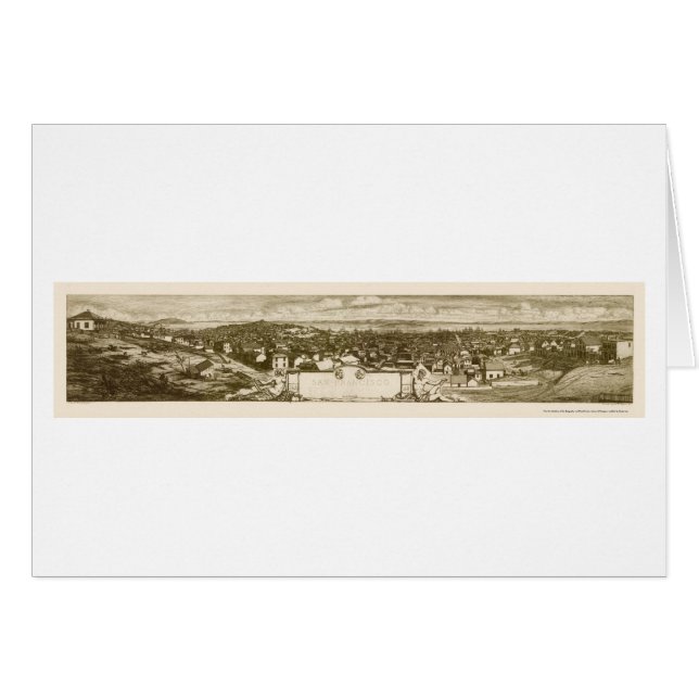 San Francisco, CA Panoramic Map - 1856 (Voorkant Horizontaal)