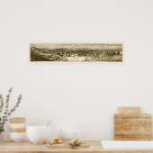 San Francisco, CA Panoramic Map - 1856 Poster (Keuken)