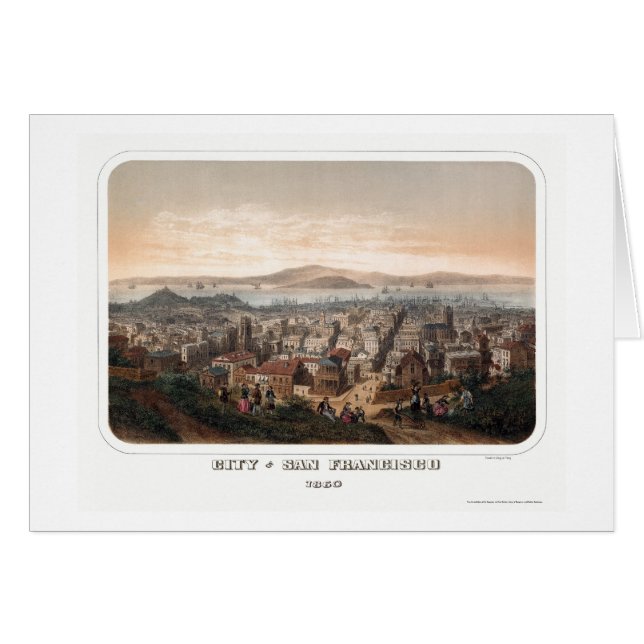 San Francisco, CA Panoramic Map - 1860 (Voorkant Horizontaal)