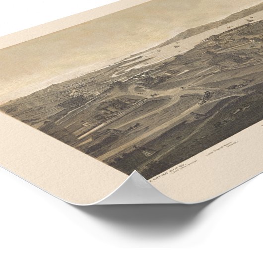 San Francisco, CA Panoramic Map - 1862 Poster (Hoek)