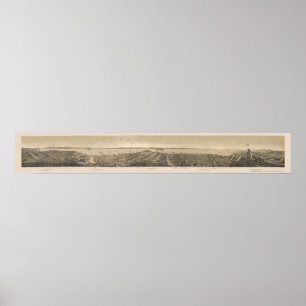 San Francisco, CA Panoramic Map - 1862 Poster