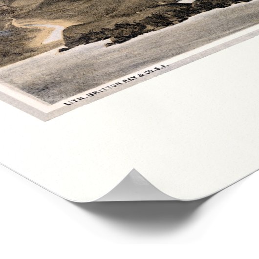 San Francisco, CA Panoramic Map - 1876 Poster (Hoek)