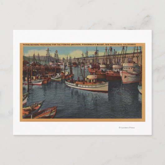 San Francisco, CA Purse-Seiners op Fisherman's Briefkaart (Voorkant)