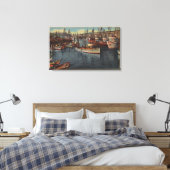 San Francisco, CA Purse-Seiners op Fisherman's Canvas Afdruk (Insitu (Slaapkamer))