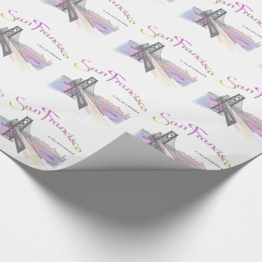 San Francisco, CA Rainbow Colors Cadeaupapier (Hoek)