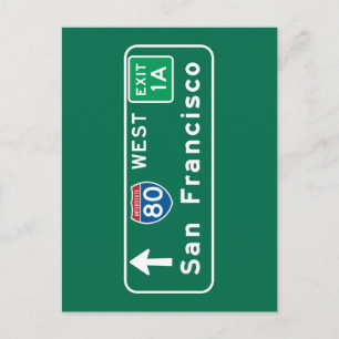 San Francisco, CA Road Sign Briefkaart