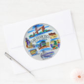 San Francisco CA  Ronde Sticker (Envelop)