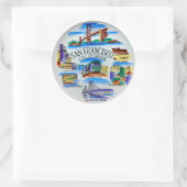 San Francisco CA  Ronde Sticker (Tas)