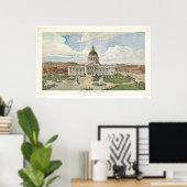San Francisco, CA. Stadhuis (0286A) Poster (Thuiskantoor)