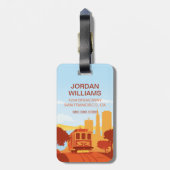 San Francisco, CA - The City by the Bay Bagagelabel (Achterkant verticaal)