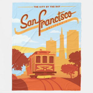 San Francisco, CA - The City by the Bay Fleece Deken