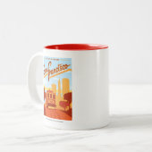 San Francisco, CA - The City by the Bay Tweekleurige Koffiemok (Voorkant links)