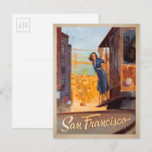 San Francisco, CA - Trolly Briefkaart (Voorkant / Achterkant)