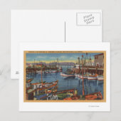 San Francisco, CA Vist Vloot bij Fisherman's Briefkaart (Voorkant / Achterkant)
